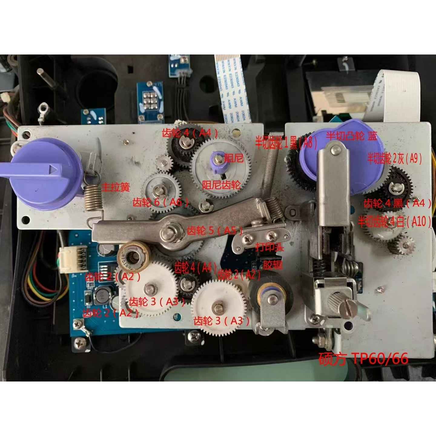 硕方线号机配件胶辊切刀齿轮打印头TP60i66/TP7076维修配件全系列 - 图3