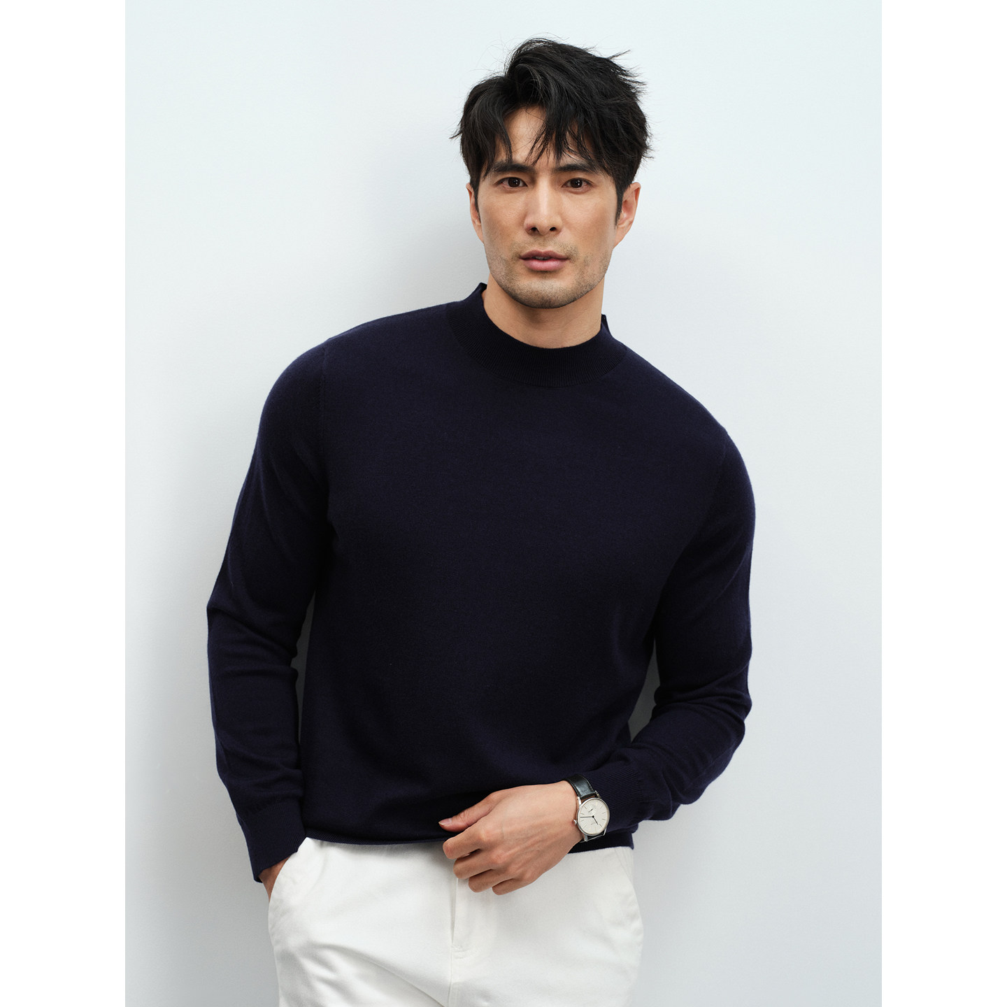 【可机洗毛衣】秋冬保暖半高领黑色毛衣男羊毛衫本命年红色针织衫,淘宝优惠券,粉丝福利购,淘宝优惠卷