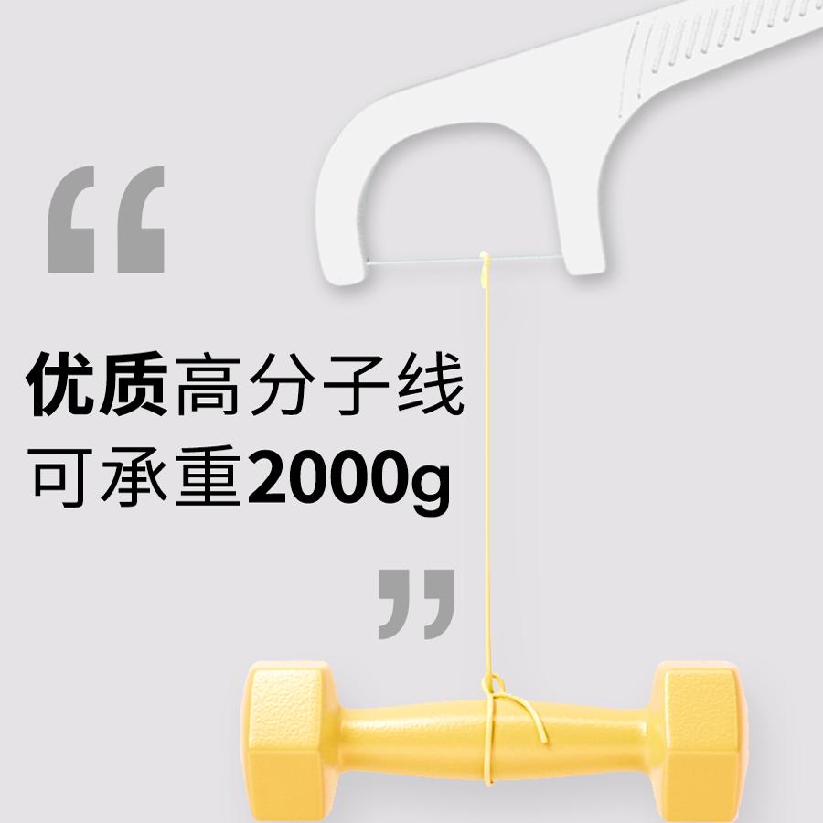 美洁匠牙线袋装120支家庭装牙签线超细一次性单支独立包装牙线棒