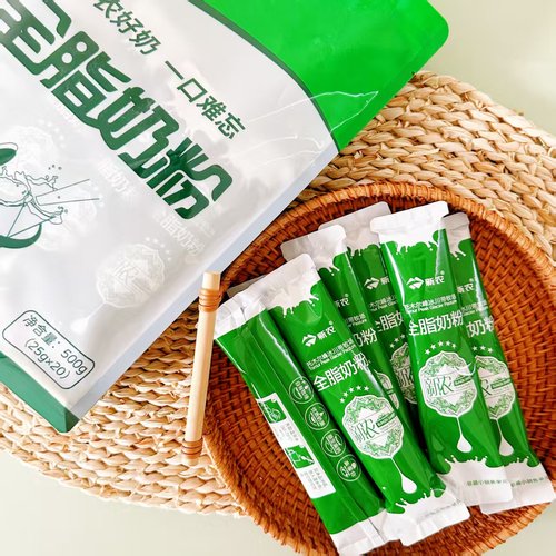 新疆新农奶粉全脂奶粉500g/袋学生成人奶粉独立小包中老年奶粉 - 图0
