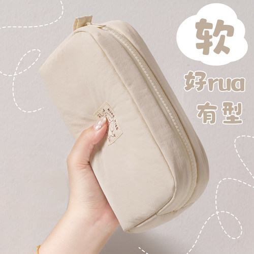 幸运小猫笔袋2026新款高颜值ins文具盒初中女生小众大容量铅笔盒 - 图1