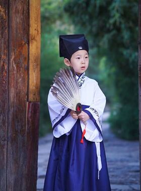 儿童李白帽子古装汉服帽子男童