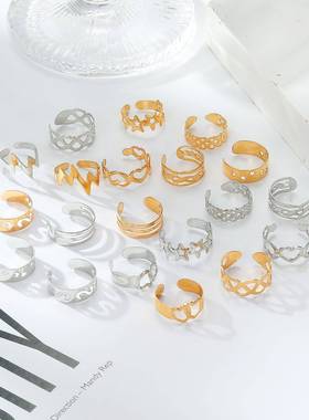 脚趾戒指欧美星星月亮开口脚戒