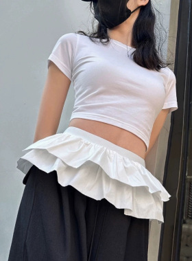 女童街舞嘻哈蕾丝腰封屁帘