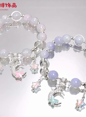 水晶蝴蝶手链学生党高颜值手串