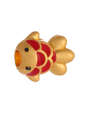 烧蓝转运珠鲤鱼沙金配饰