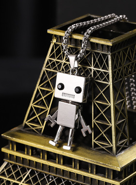 街头潮人hiphop嘻哈机器人项链