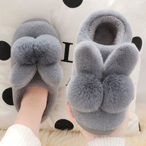 Cixi Cotton Slippers Womens Winter Bag Heel Indoor Home Use Warm Thick Sole Fur Shoes Warm Moon Shoes Dormitory Cotton Shoes
