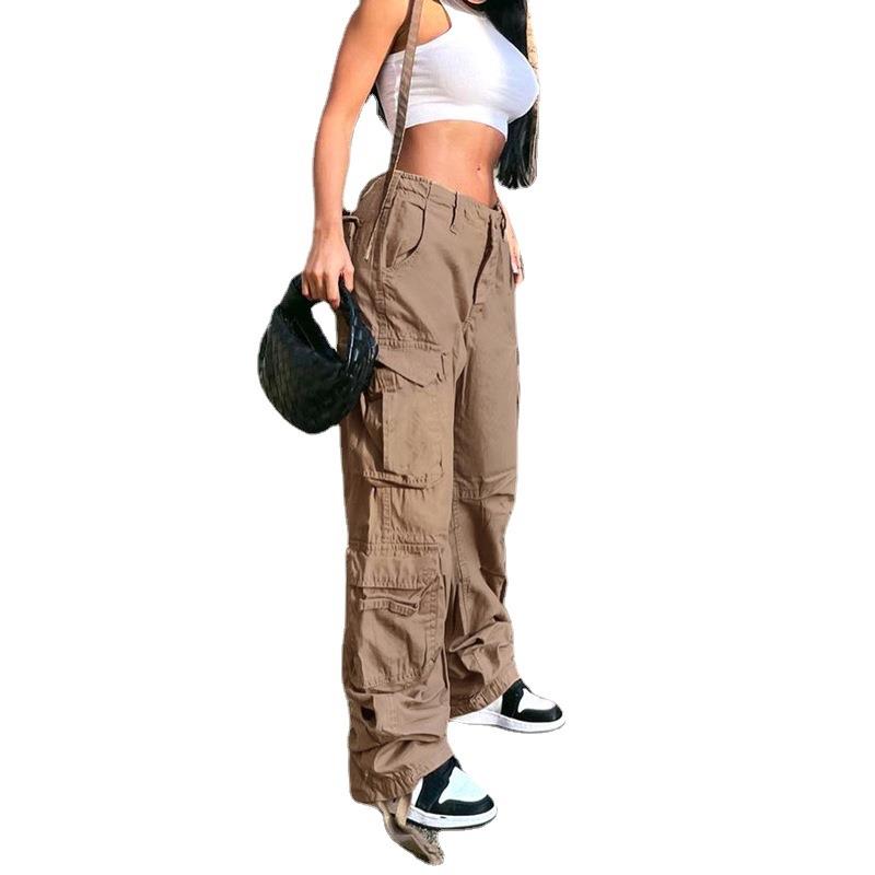 women for jeans daddy leg wide loose waist high trousers - 图3