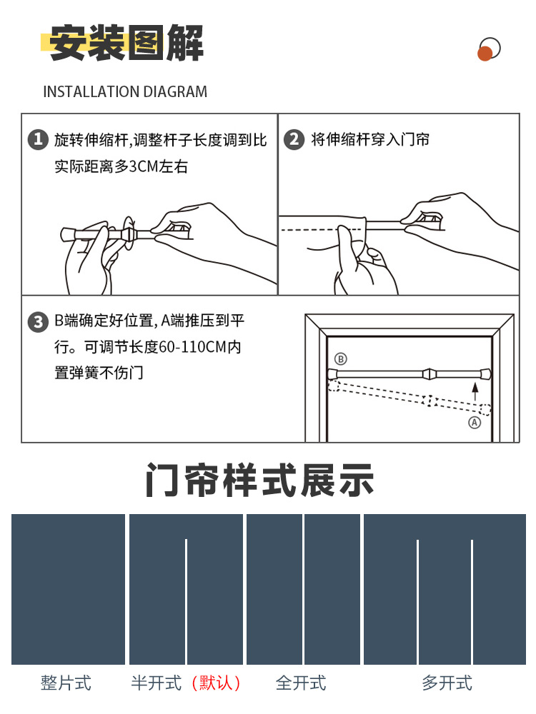 8090厨房门帘隔断帘饭店定制商用情怀卫生间书房遮挡布艺挂帘半帘