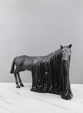 欧式创意客厅雕塑马摆件装饰品