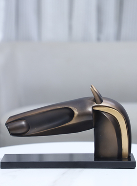 创意抽象树脂马头雕塑装饰摆件