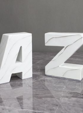 简约树脂书房字母书档摆件
