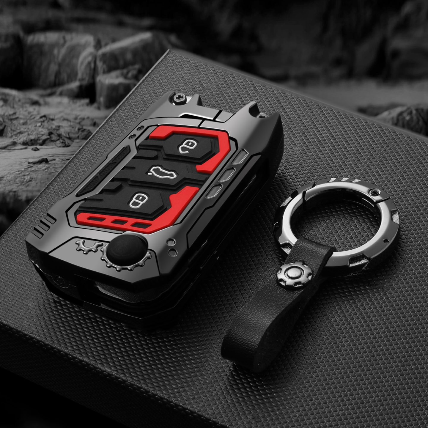 大众探岳钥匙套25款速腾迈腾b8帕萨特朗逸宝来id3途岳CC车壳扣 - 图0