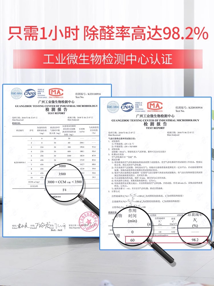 松下空气净化器63C8PX卧室除甲醛雾霾吸烟排烟除异味器室内净化机-图2