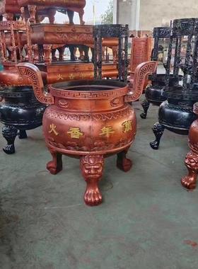 寺庙铸铁烧香炉定制大型插香炉宗祠插香大号供佛香炉室内外三足鼎