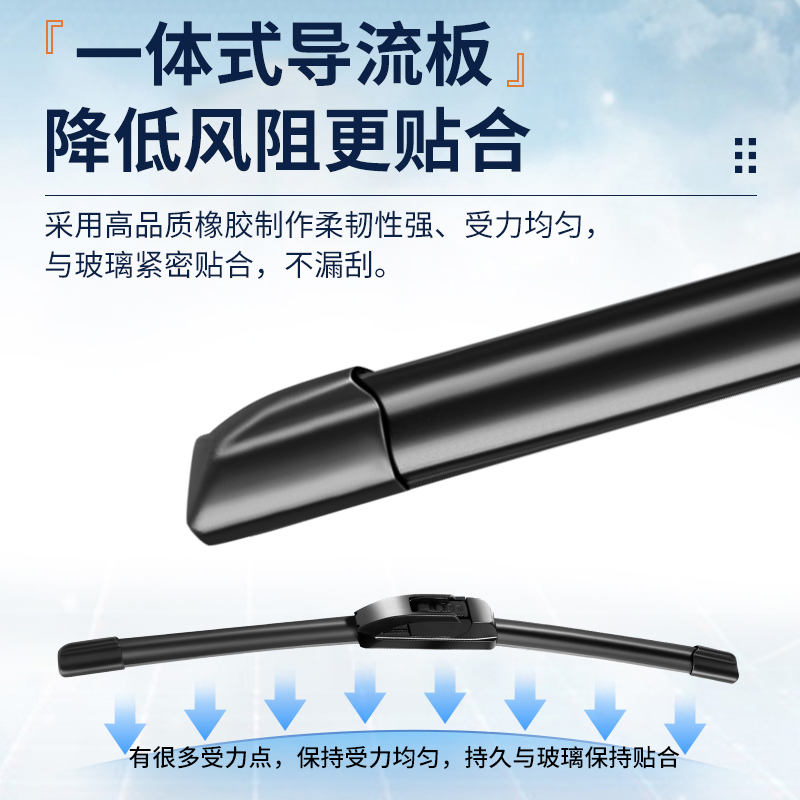 江淮和悦瑞风雨刮器同悦A30瑞风S3M2新能源IEV6V7专用无骨雨刷片 - 图2