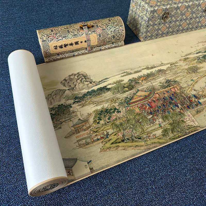 清 徐扬 姑苏繁华图复古字画人物风景手卷高清微喷复制客厅装饰,淘宝优惠券,粉丝福利购,淘宝优惠卷