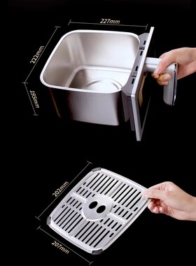 利仁6.5L0涂层双热源空气炸锅