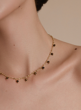 HERBE合璧 留光彩宝虎眼石款项链叠戴链毛衣链日常时尚百搭通勤女