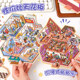 Landscape stickers Large size Fishing Office Art Blue 19.0 High difficulty 3D three-dimensional hut miniature scene collection This large size handmade DIY storage children toys girls pass the time