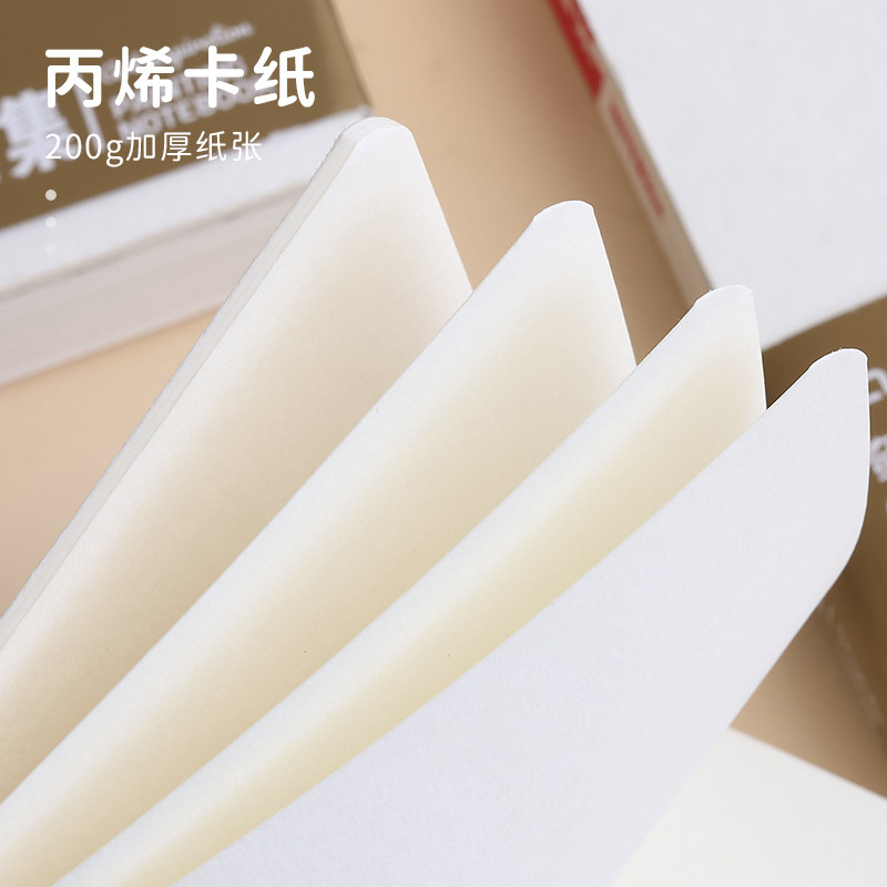 蓝果摸鱼本奇妙绘手帐笔绘画本速写本素描本200g特厚丙烯马克笔白卡纸小巧随身便携DIY封面水彩本口袋手账本,淘宝优惠券,粉丝福利购,淘宝优惠卷