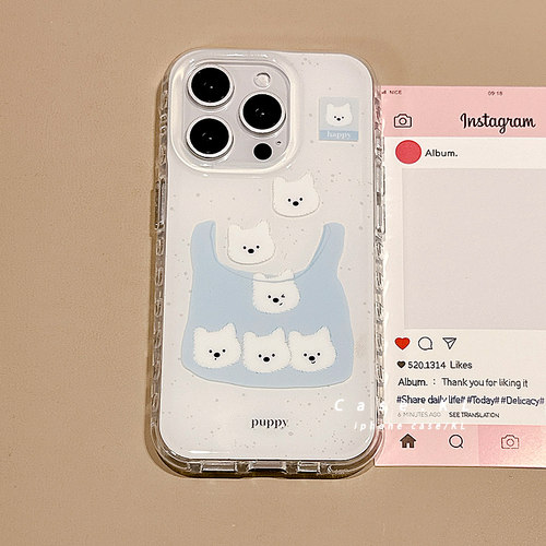 壳侣适用苹果16手机壳iPhone16保护套13/15新款14硅胶17promax全包防摔小众高级感可爱袋子小狗气囊双层软女p - 图1