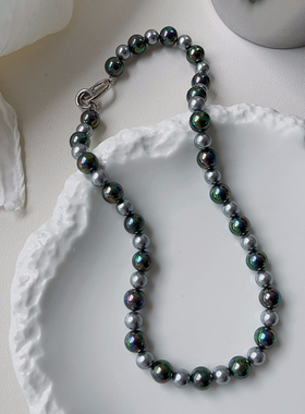 大溪地黑珍珠高级感项链