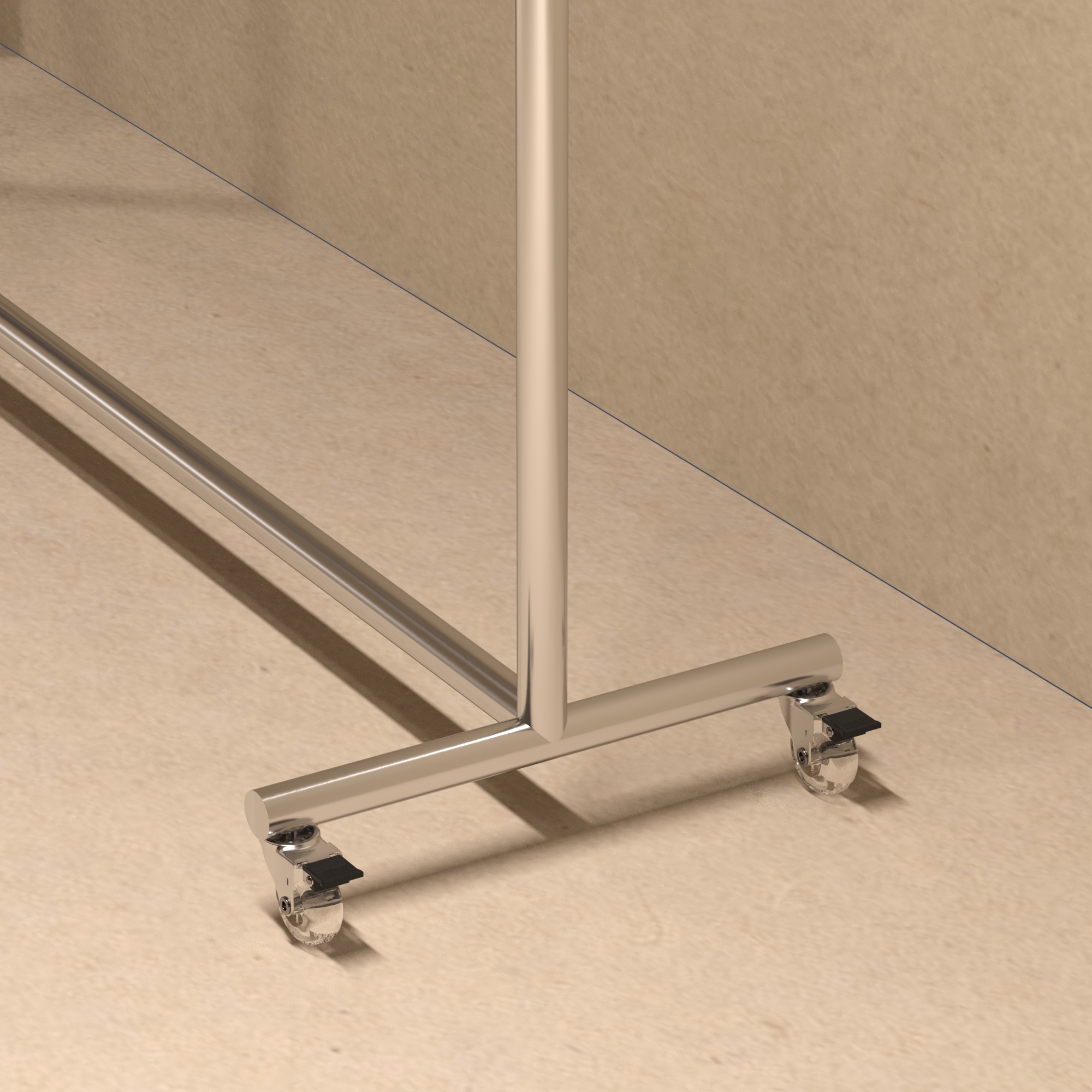 服装店展示架移动落地式货架男女装带轮挂衣架不锈钢晾晒衣帽架子 - 图1