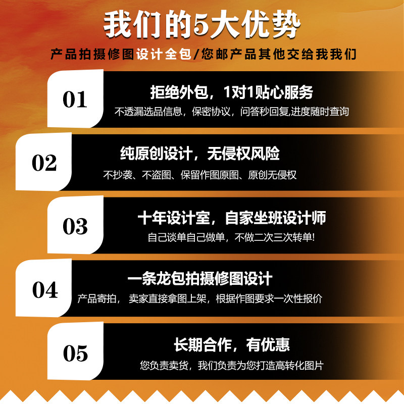 亚马逊主图A+原创设计专业电商创意详情页视频产品精修拍摄白底图