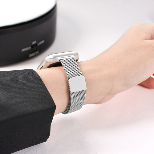 适用苹果手表S11applewatchS11/10/9小蛮腰米兰尼斯纤细表带iwatch8/7/6/5高级金属不锈钢SE表带壳套装小众女 - 图3