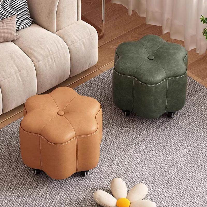 万向轮小凳子带滑轮家用矮凳静音可移动小板凳椅子软包沙发凳圆凳,淘宝优惠券,粉丝福利购,淘宝优惠卷