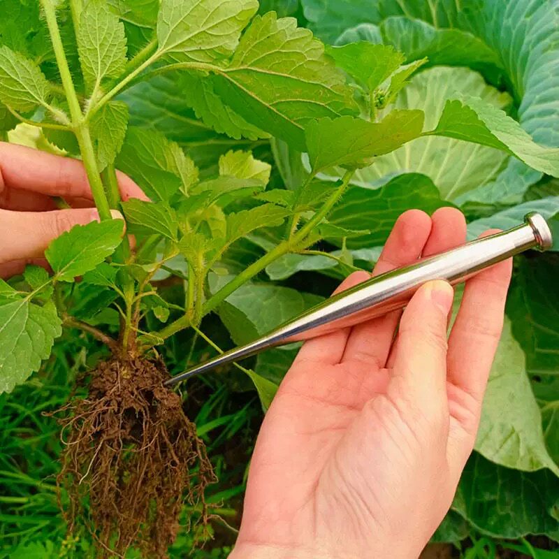 不锈钢实心盆景捣土棒理根器轻便工具松土换盆理根种花工具送礼 - 图2