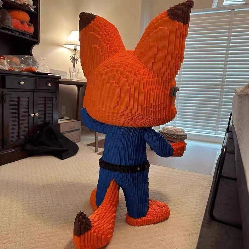 乐积木高正版新款警官尼克狐狸国潮拼装积木儿童拼图益智玩具男女,淘宝优惠券,粉丝福利购,淘宝优惠卷