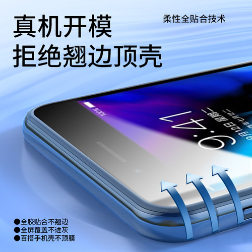 适用苹果8plus手机膜iphone7钢化水凝膜ip8全屏覆盖i7p高清6spuls保护膜6s贴膜6sp全包边6软膜八防蓝光七屏幕 - 图0