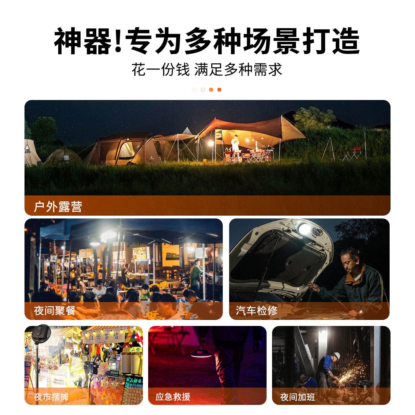 户外照明灯充电摆摊夜市灯可移动led大容量地摊露营灯超亮应急灯,淘宝优惠券,粉丝福利购,淘宝优惠卷