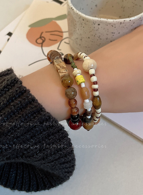 女石头ins设计感玛瑙石串珠手链