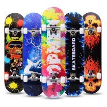 Four Wheels Professional Scooter Beginners Adult Children Teen Recessed Board Maple Wood Double Teething Skateboard Land Surfboard