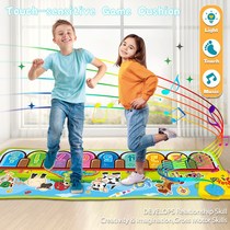 Childrens multifunctional music mat baby foot piano mat animal farm forest piano game mat toy