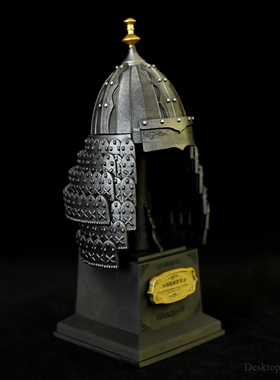 龙飞兔舞 家居装饰树脂桌面摆件 150MM 蒙古头盔摆件  LTCP-426