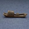 Distressed brass awning boat incense stick table decoration