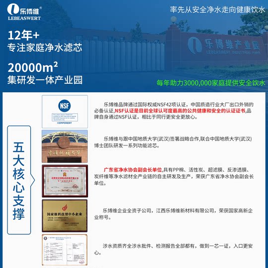 乐博维适配沁园净水器滤芯CJ2-UF1/QG-U1002/1004/1005/01E净水机