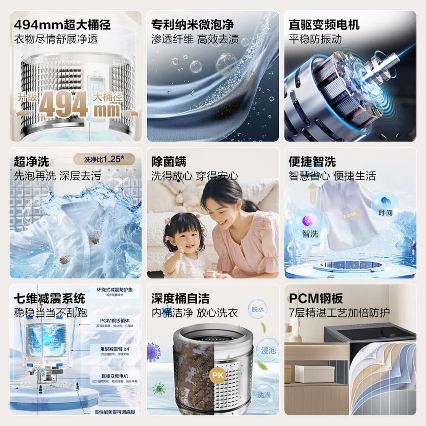 海尔Leader洗衣机10KG全自动变频滚筒洗脱一体B29s