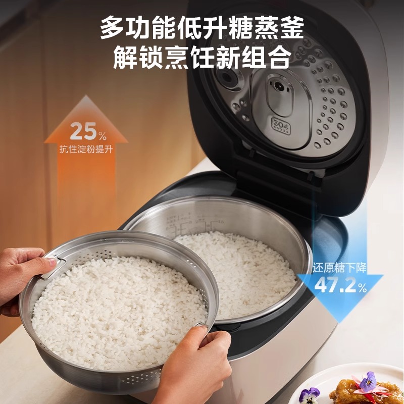 美的0涂层电饭煲家用IH大容量多功能无涂层不粘电饭锅旗舰店MD01 - 图1
