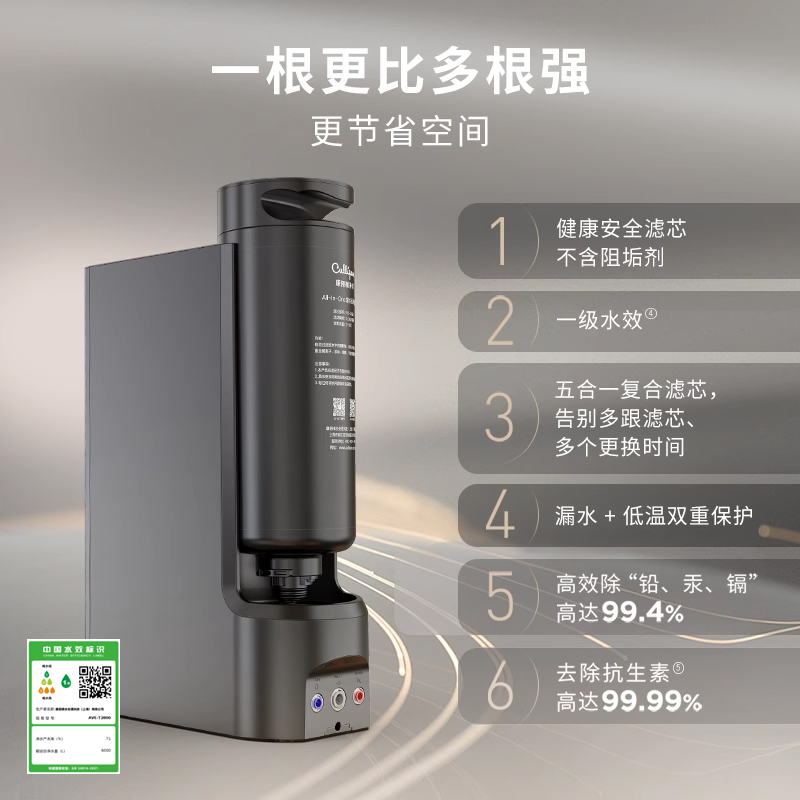【政府补贴20%】康丽根小黑龙即热净水器加热直饮RO反渗透T2800