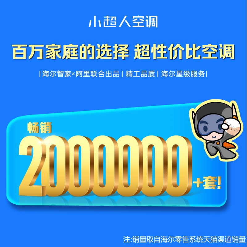 海尔智家出品小超人空调1.5匹一级变频冷暖家用省电卧室挂机35FCC-图0