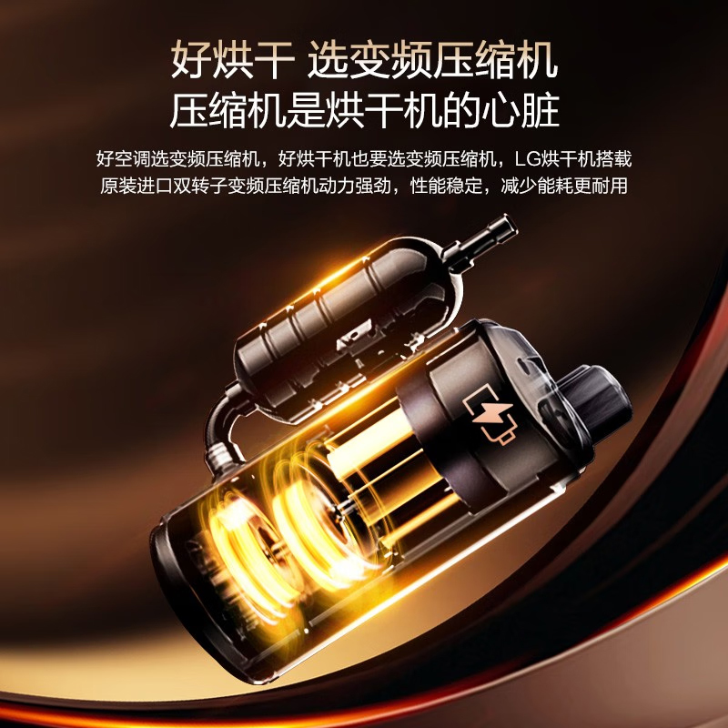 LG觅境洗烘套装12公斤智能投放洗衣机FA12CA2C干衣机RH10X75V2N - 图2