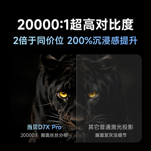【国补立减15%】当贝D7X Pro投影仪家用4K超高清智能投影机轻薄便携激光电视305 - 图1