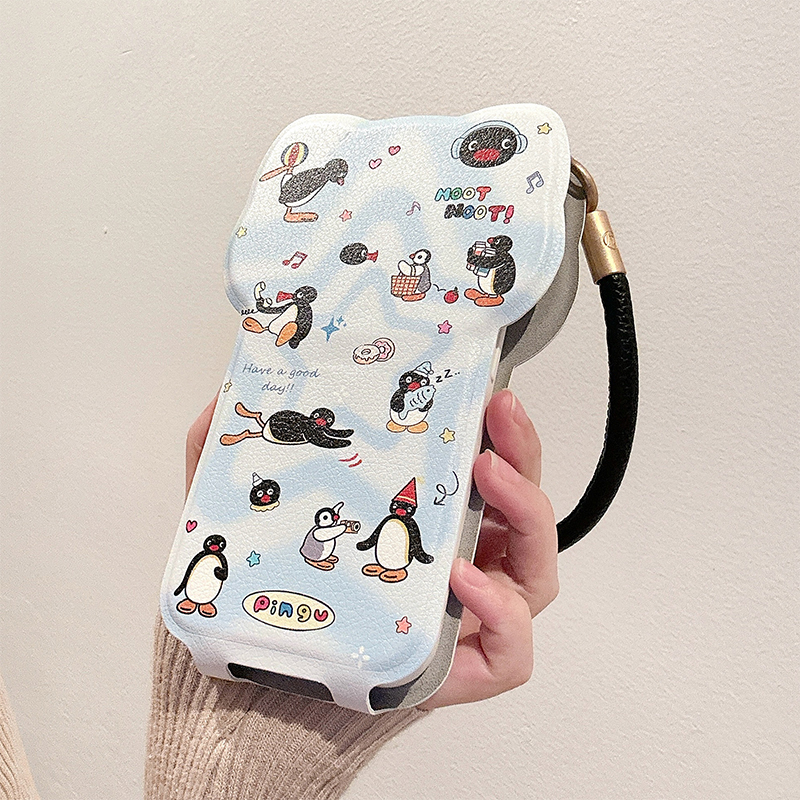 适用华为荣耀magic6pro手机壳mgaic5至臻版majic4手提play8t皮套5t卡通3企鹅7t带6t手链4tpro翻盖7t手腕趣味p - 图0