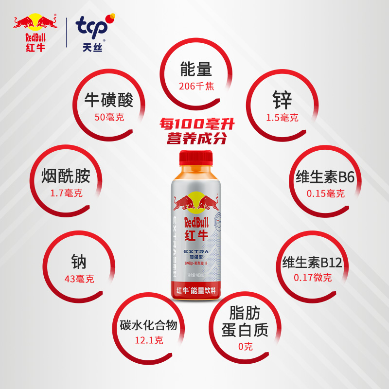 【直播专享】RedBull红牛旗舰店 能量饮料400ml*15瓶整箱 加强型 - 图2